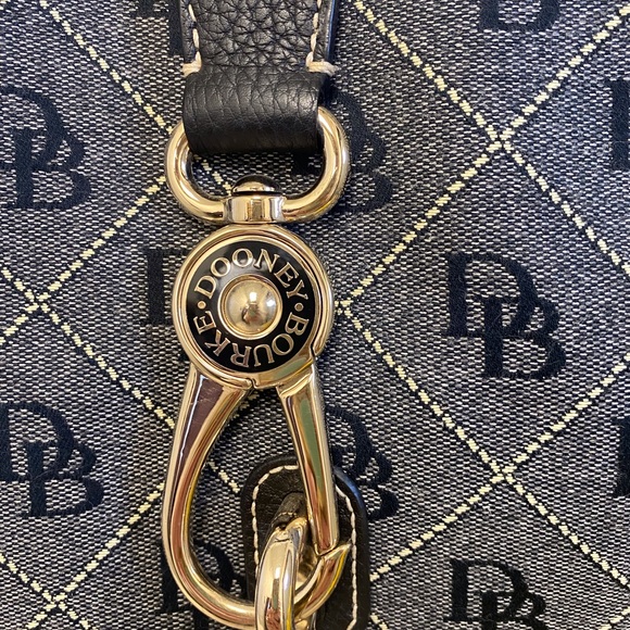 Dooney & Bourke Blue Signature Logo Lock Bag - Picture 2 of 9